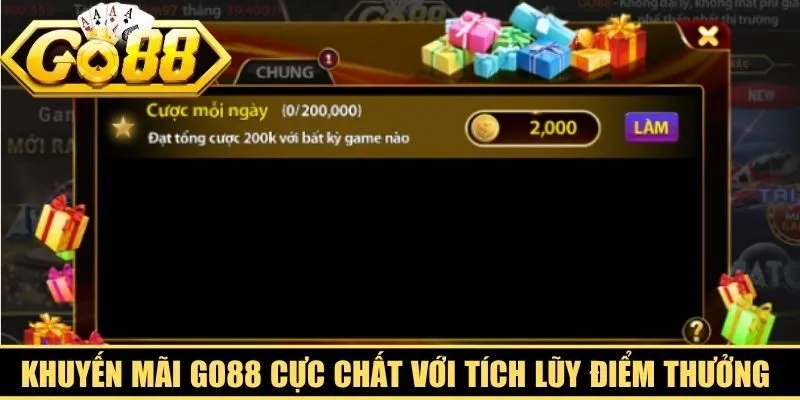 Khuyến mãi Go88 cực chất với tích lũy điểm thưởng đổi quà giá trị cực lớn