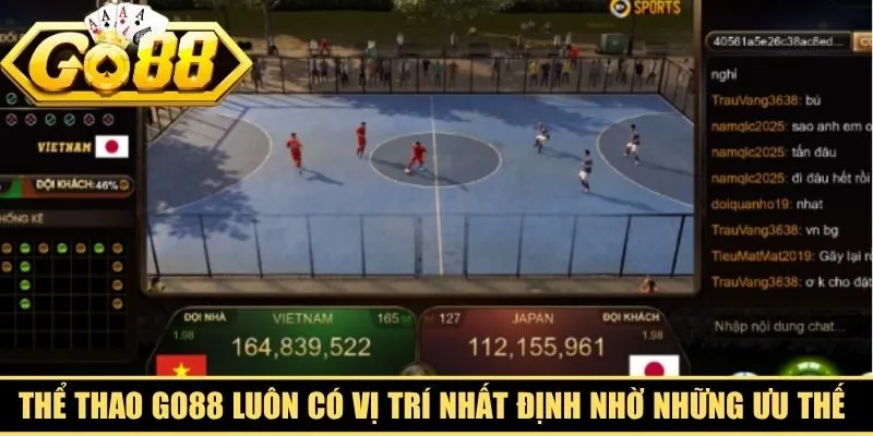 Thể thao Go88 luôn có được vị trí nhất định nhờ những ưu thế vượt trội