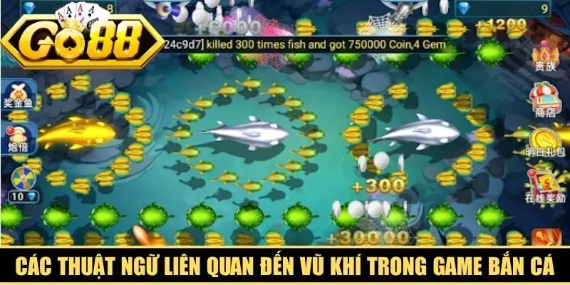Các thuật ngữ liên quan đến vũ khí trong game bắn cá